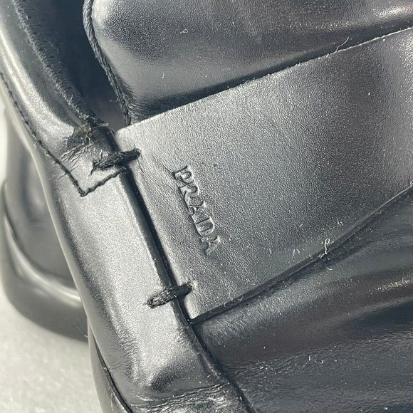 Prada Black Leather Loafers - Picture 2 of 10